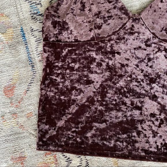 American Eagle Size S Crushed Velvet Camisole Tank Top in Purple - Picture 5 of 7